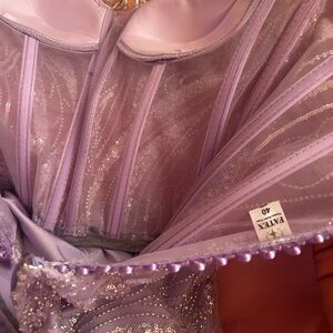 Purple Sequin prom dress